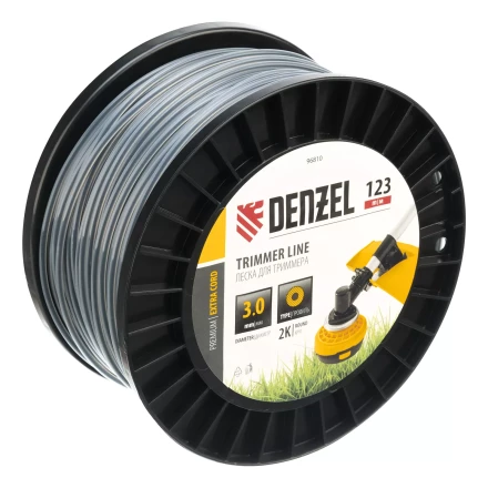Леска для триммера двухкомпонентная круглая, 3,0мм х 123м, на DIN катушке EXTRA CORD// Denzel 96810 купить в Нягани