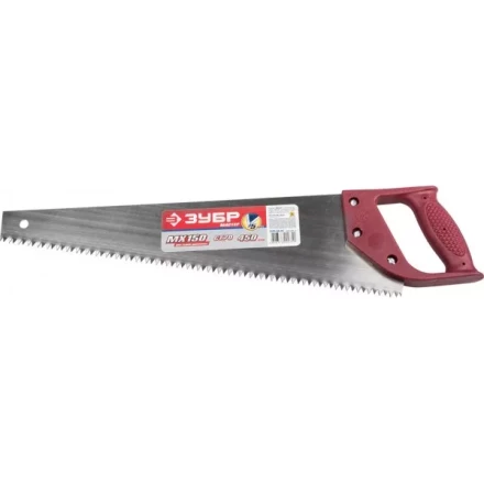 Ножовка ЗУБР &quot;МАСТЕР&quot; по дереву, прямой крупный зуб, пластиковая ручка, шаг зуба 5мм, 450мм 1525-04-45 купить в Нягани