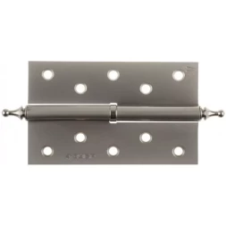 Петля дверная разъемная ЗУБР "ЭКСПЕРТ", 1 подшипник, цвет мат. никель (PN), левая, с крепежом, 125х75х2,5мм,2шт 37605-125-4L