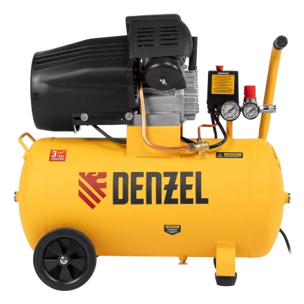 Компрессор воздушный прям. привод Denzel DCV1800/50 58168, 1,8 кВт, 50 литров, 320 л/мин купить в Нягани