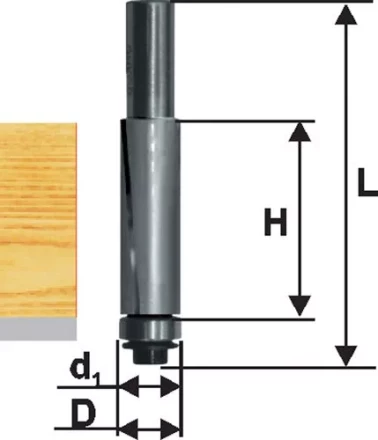 Фреза кромочная прям ф19х50,8мм хв 12мм ДСП Энкор 28059 купить в Нягани