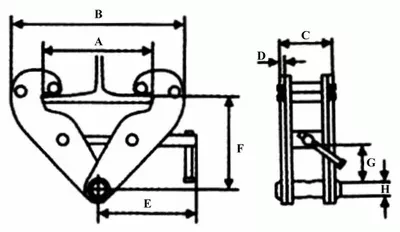 Захват балочный тип JT клипса LB г-п 1 тонн купить в Нягани