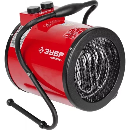 Пушка ЗУБР &quot;МАСТЕР&quot; &quot;круглая&quot; тепловая электрическая, гладкий нерж. ТЭН, 4.5/3 кВт, 220В ЗТП-5000_М2 купить в Нягани