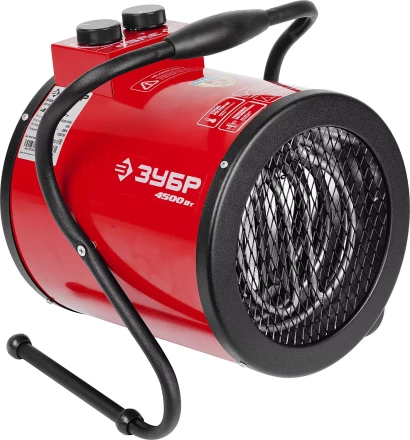 Пушка ЗУБР &quot;МАСТЕР&quot; &quot;круглая&quot; тепловая электрическая, гладкий нерж. ТЭН, 4.5/3 кВт, 220В ЗТП-5000_М2 купить в Нягани