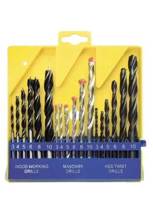 Набор сверл по бетону металлу дереву 3-4-5-6-8-10 мм 18 шт пластиковый бокс SPARTA 725305 купить в Нягани
