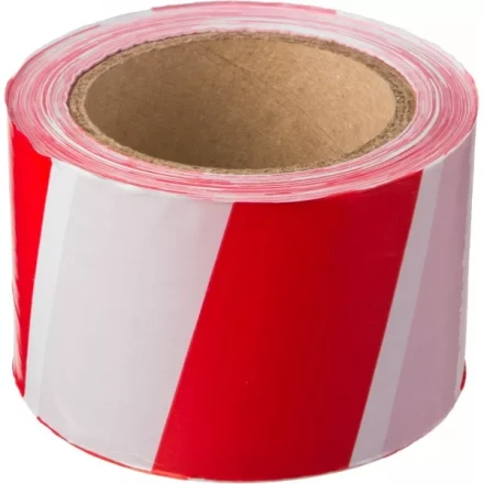 Сигнальная лента, цвет красно-белый, 75мм х 150м, STAYER Master 12241-75-150 купить в Нягани