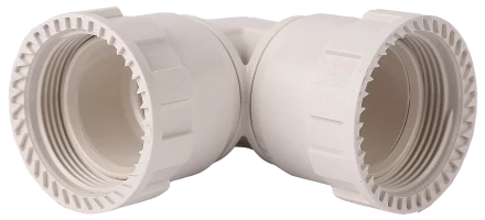 Соединитель ЗУБР &quot;ШиреФит&quot; угловой 90° &quot;накидная гайка - накидная гайка&quot;, 20мм 51497-20 купить в Нягани