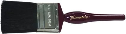 Кисть плоская &quot;Декор&quot; 3&quot; (75 мм) натуральная черная щетина деревянная ручка  MATRIX 82640 купить в Нягани