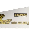 Ножовка STAYER "PROFI" "COBRA" GX900, трехгранный японский зуб, импульсная закалка, 2-х комп ручка, 9 TPI, 450мм 1514-45_z02 купить в Нягани