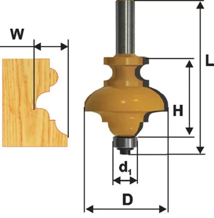 Фреза кромочная фигурная мультипрофиль хв 12мм 10571 купить в Нягани