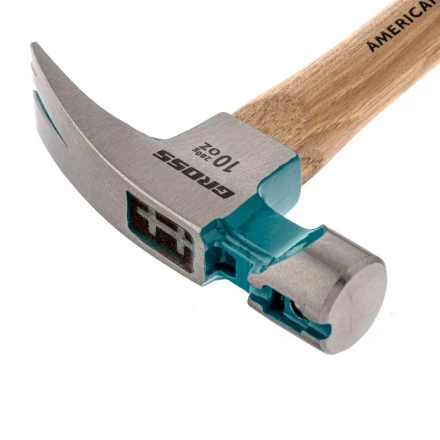 Молоток-гвоздодер с магнитом GROSS AMERICAN HICKORY 280 г угол 75 обрезиненная рукоятка 10417 купить в Нягани