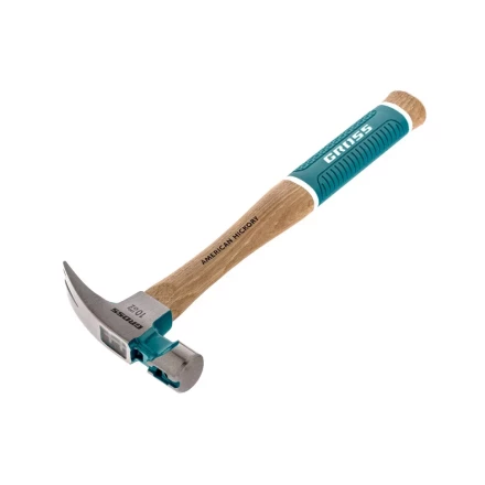 Молоток-гвоздодер с магнитом GROSS AMERICAN HICKORY 280 г угол 75 обрезиненная рукоятка 10417 купить в Нягани