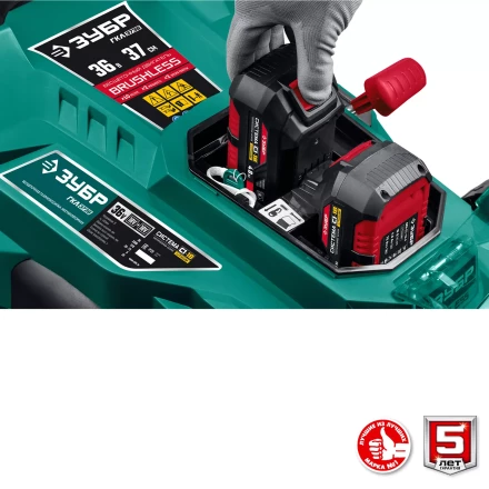 ЗУБР С1-18, 36 В, 37 см, без АКБ, бесщеточная газонокосилка (ГКЛ-3736) купить в Нягани