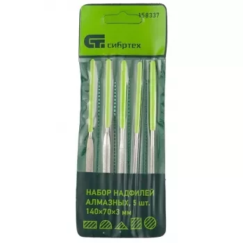 Набор надфилей алмазных 140х70х3 СИБРТЕХ 158337 купить в Нягани
