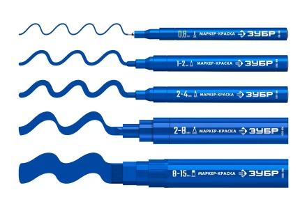 ЗУБР МК-1500 синий, 8-15 мм маркер-краска (06329-7) купить в Нягани