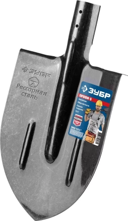 ЗУБР ПРОФИ-5, 375 х 210 мм, полотно рессорная сталь 1.6 мм закалено, c ребрами жесткости, без черенка, тип ЛКО, штыковая лопата, Профессионал (39450) купить в Нягани
