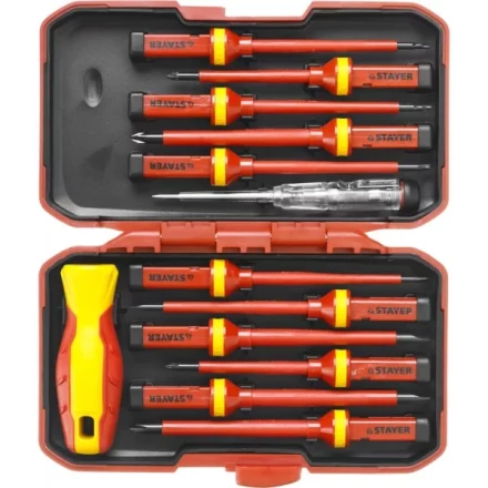 Набор STAYER &quot;PROFI&quot;: Отвертки диэлектрические до 1000В, 13 предметов 25146-H13 купить в Нягани