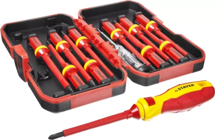 Набор STAYER &quot;PROFI&quot;: Отвертки диэлектрические до 1000В, 13 предметов 25146-H13 купить в Нягани