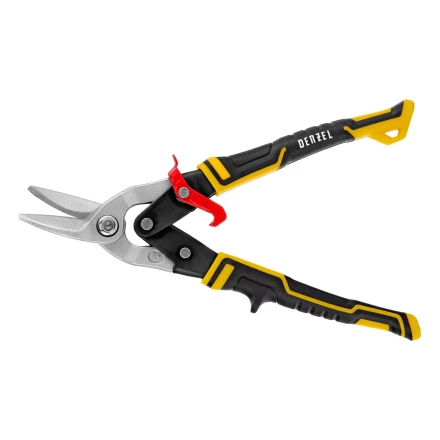 Ножницы по металлу Denzel, 270 мм, прямой и левый рез, сталь-СrMo, трехкомпонентные рукоятки, 78372 купить в Нягани