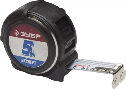 Рулетка ЗУБР &quot;ЭКСПЕРТ&quot; &quot;АНТЕЙ&quot;, металлический обрезиненный корпус, полотно с нейлоновым напылением, 5мх25мм 34053-05-25 купить в Нягани