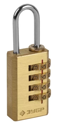 Замок ЗУБР &quot;ЭКСПЕРТ&quot; навесной мини, кодовый, 4 диска 37118-2_z01 купить в Нягани