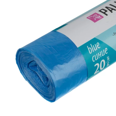 Пакеты для мусора с завязками 60 л x 20 шт., синие, Home Palisad 927205 купить в Нягани