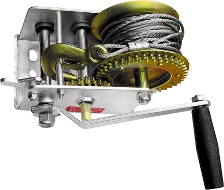 Лебедка шестеренчатая тяга - 0.8 т тросовая  MATRIX 522735 купить в Нягани