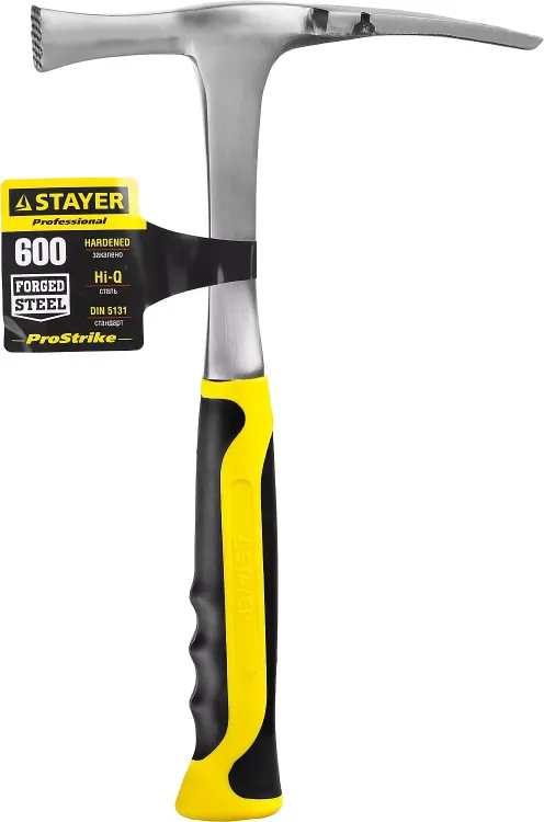 Молоток-кирочка КАМЕНЩИКА STRIKE 600г цельнометаллический, STAYER Professional 20165 20165 купить в Нягани