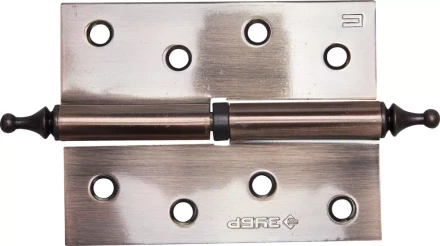 Петля дверная разъемная ЗУБР &quot;ЭКСПЕРТ&quot;, 1 подшипник, цвет ст. медь (AC), правая, с крепежом, 100х75х2,5мм, 2 шт 37605-100-6R купить в Нягани