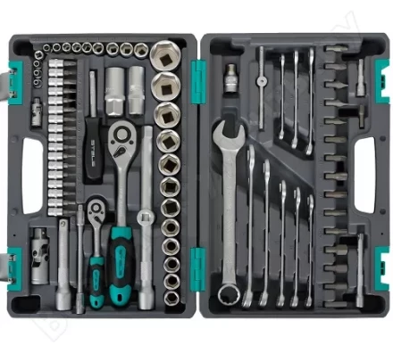 Набор инструментов 82 предмета 12 гранные головки STELS 14117 купить в Нягани