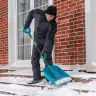 Лопата для уборки снега Palisad 61677, полипропилен, 365х450х1355 мм, алюминиевый черенок, усиленная, LUXE купить в Нягани