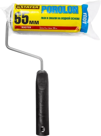 Валик &quot;ПОРОЛОН&quot; малярный в сборе, бюгель 6мм, 44x150мм, STAYER Master 0360-14_z01 купить в Нягани