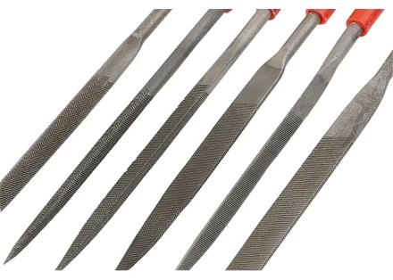 Набор надфилей 180 х 5мм 6 шт пластиковые рукоятки MATRIX 15822 купить в Нягани