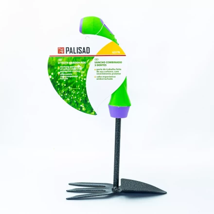 Мотыжка комбинированная Palisad 623778, профиль &quot;лепесток&quot; и 3-зубая, защ. покр, обрез. эргономичная рукоятка купить в Нягани