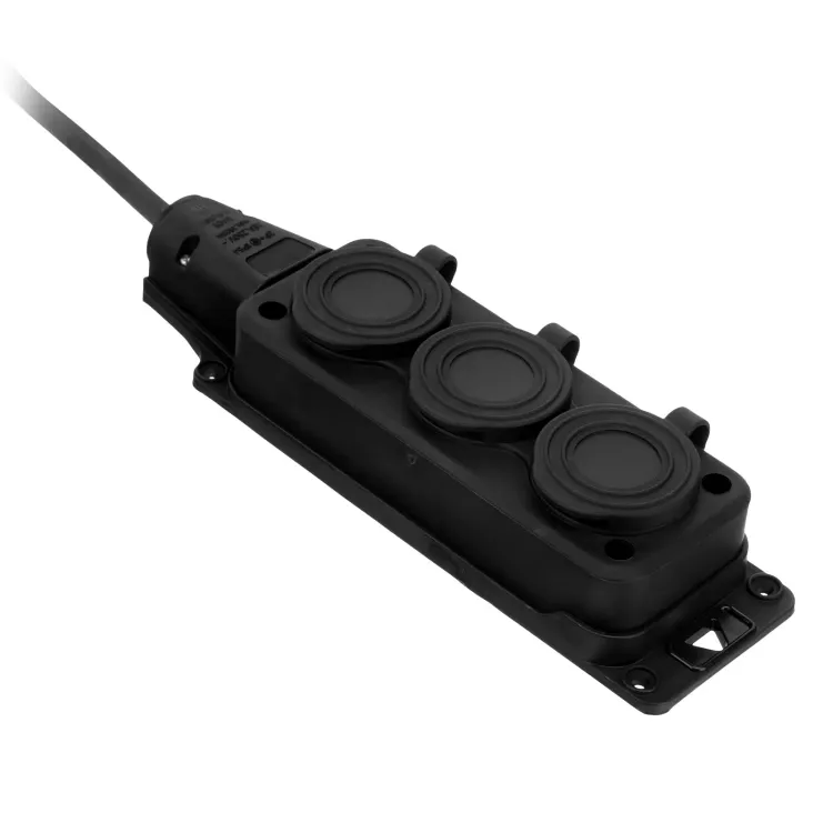 Удлинитель-шнур силовой Denzel Top Series 37421, КГТТ, 10м, 3 розетки, 3 x 1,5 мм, 3 м купить в Нягани