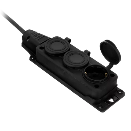 Удлинитель-шнур силовой Denzel Top Series 37421, КГТТ, 10м, 3 розетки, 3 x 1,5 мм, 3 м купить в Нягани