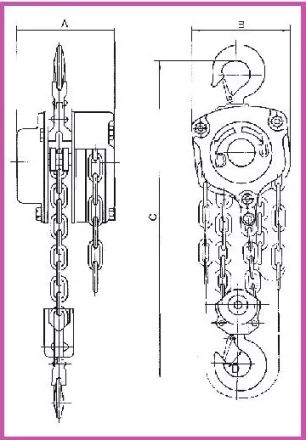 Таль ручная цепная HSZ-J LB г-п 2 тонн H=6 метра купить в Нягани
