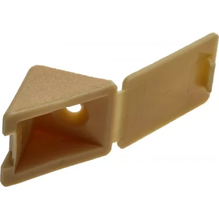 Уголок мебельный ЗУБР с шурупом, цвет сосна, 4,0x15мм, ТФ6, 4шт 4-308256-4 купить в Нягани