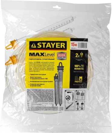 Гидроуровень STAYER &quot;MASTER&quot; с усиленной измерительной колбой большого размера, d 6мм, 15м 579442 купить в Нягани
