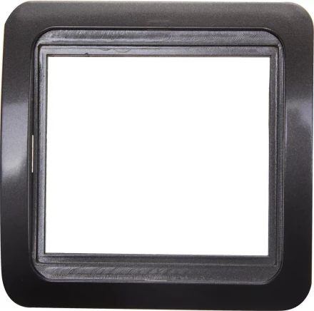 Панель СВЕТОЗАР &quot;ГАММА&quot; накладная, цвет темно-серый металлик, 1 гнездо SV-54145-DM купить в Нягани