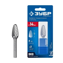 Зубр Твердосплавная борфреза F - парабола с закругленным углом, 14 х 25 мм, радиус 3.5 мм (28805-14-25)