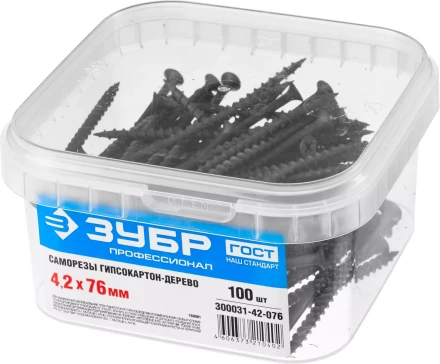 Саморезы ЗУБР СГД 16 х 3.5 мм фосфатированное покрытие 1000 шт Профессионал 300031-35-016 купить в Нягани