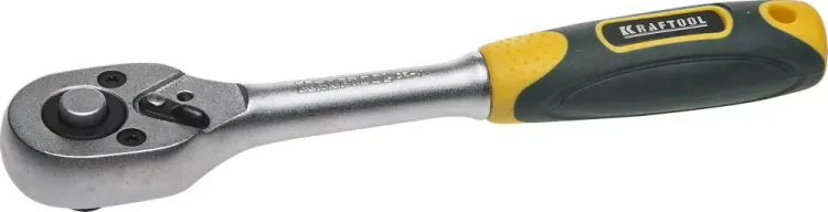 Трещотка для торцовых головок KRAFTOOL "EXPERT", Сr-V сталь, 72 зубца, 1/4" 27791-1/4_z02 купить в Нягани