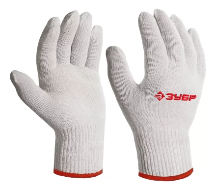 ЗУБР ОПТИМА, S-M, х/б перчатки без покрытия, 10 класс (11445-M) купить в Нягани