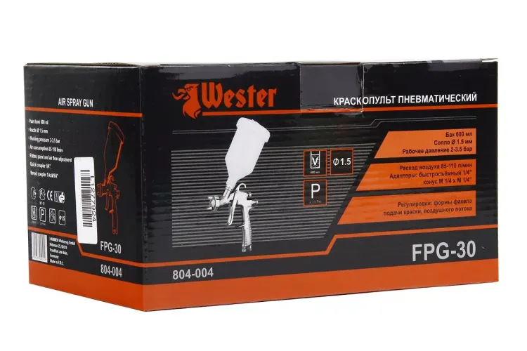 Краскопульт пневматический WESTER FPG-30  профи купить в Нягани