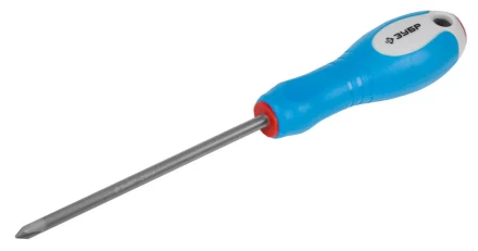 Отвертка ЗУБР, Cr-V сталь, трехкомпонентная рукоятка, цветовая индикация типа шлица, PH №1, 100мм 25252-1-100_z01 купить в Нягани