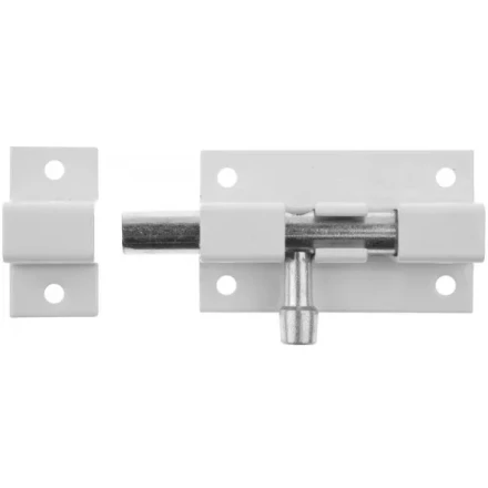 Задвижка накладная для окон и мебели &quot;ШП-50 БЦ&quot;, цвет белый/цинк, 50мм 37751-50 купить в Нягани