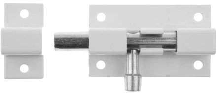 Задвижка накладная для окон и мебели &quot;ШП-50 БЦ&quot;, цвет белый/цинк, 50мм 37751-50 купить в Нягани