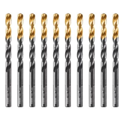Сверло по металлу, 7 мм, HSS-Tin, Golden Tip, 10 шт. Denzel 717217