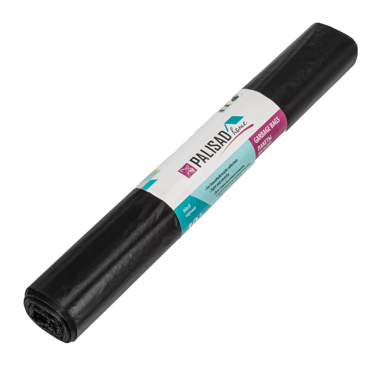 Пакеты для мусора 120 л x 10 шт., ПВД прочные черные, длинный ролик, Home Palisad 927265 купить в Нягани